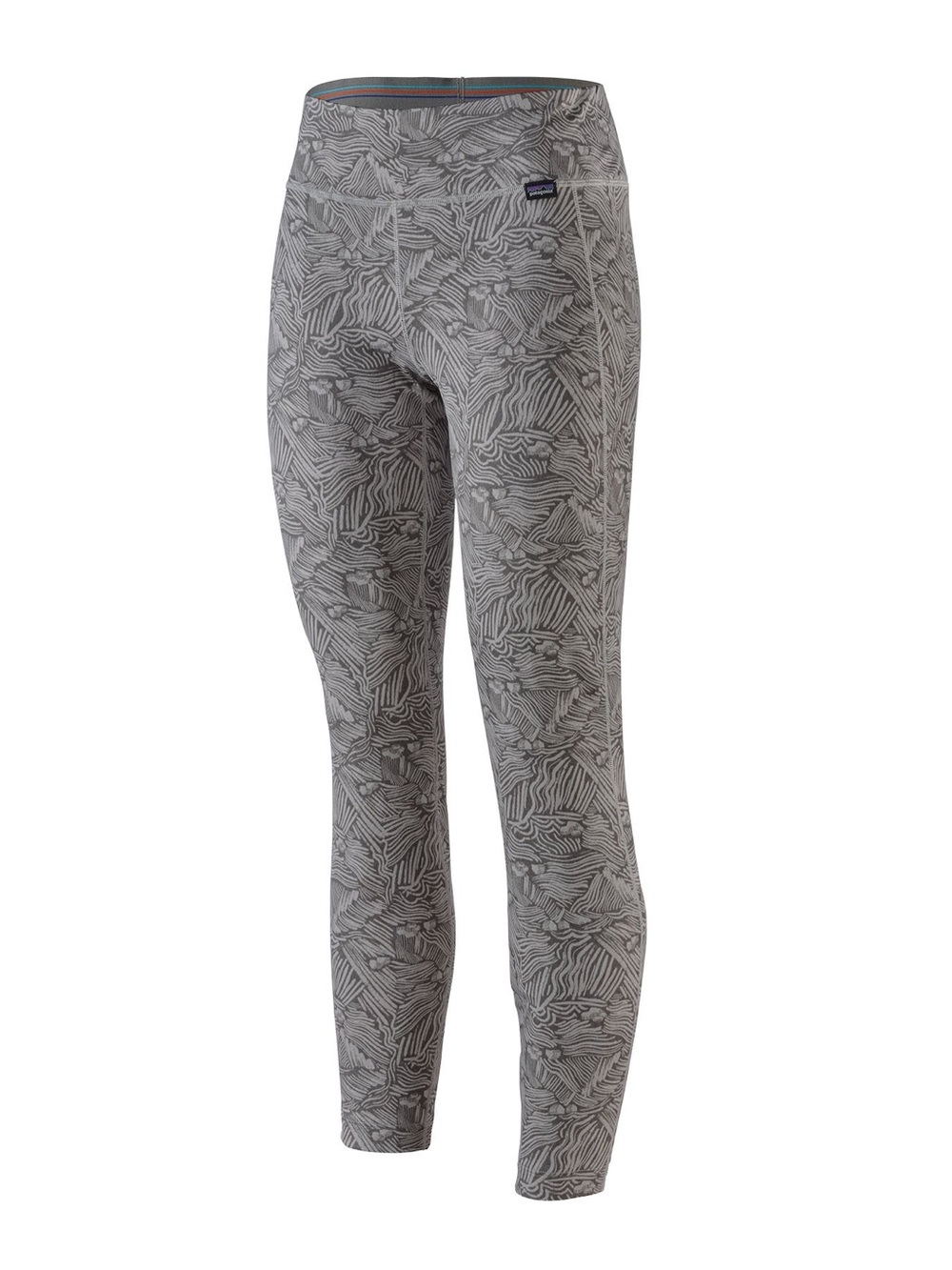Patagonia W’s Capilene Midweight Bottoms in Color ‘Hut to Hut: Salt Gray’, XL